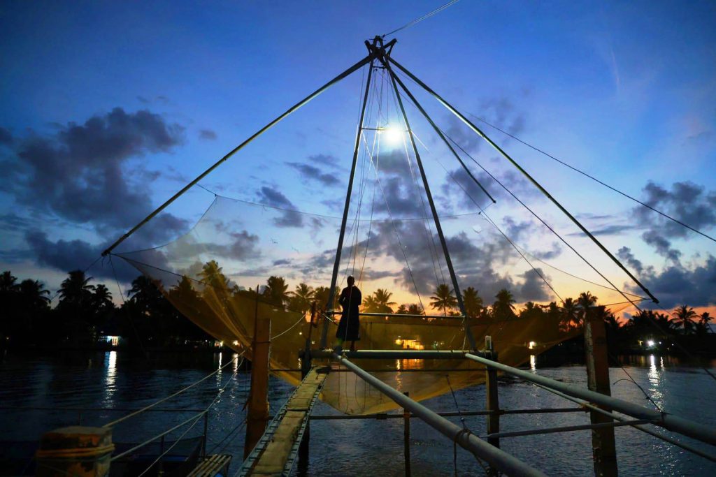 Riverine offers a unique experience with its Chinese fishing net and cage fish farm