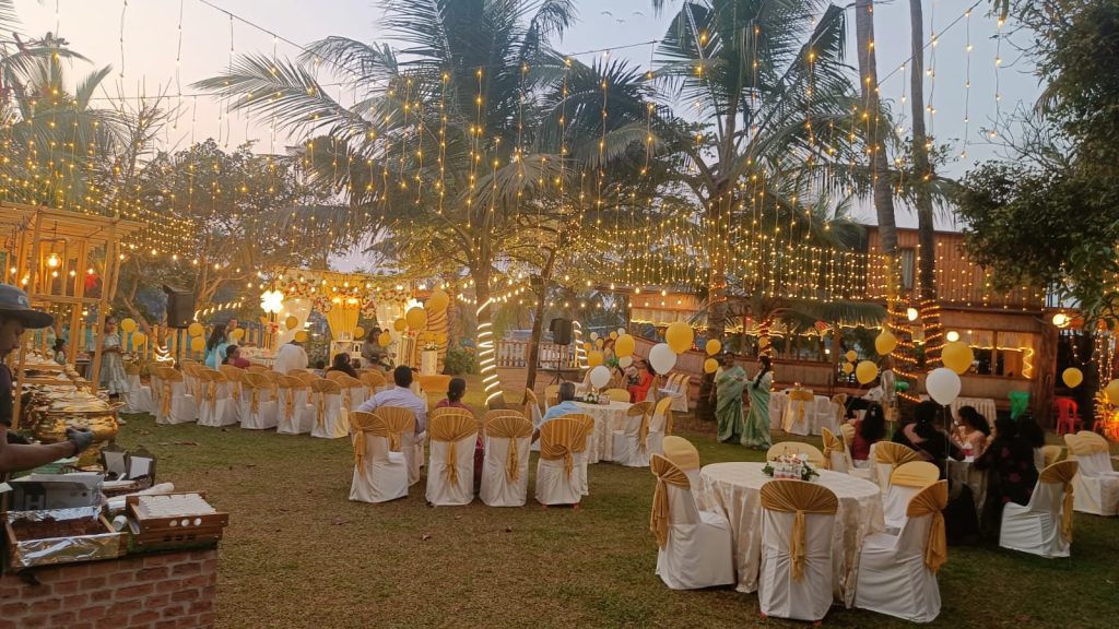 Riverine Party Space – A scenic outdoor venue by the backwaters, perfect for celebrations, gatherings, and special events in a serene natural setting.
