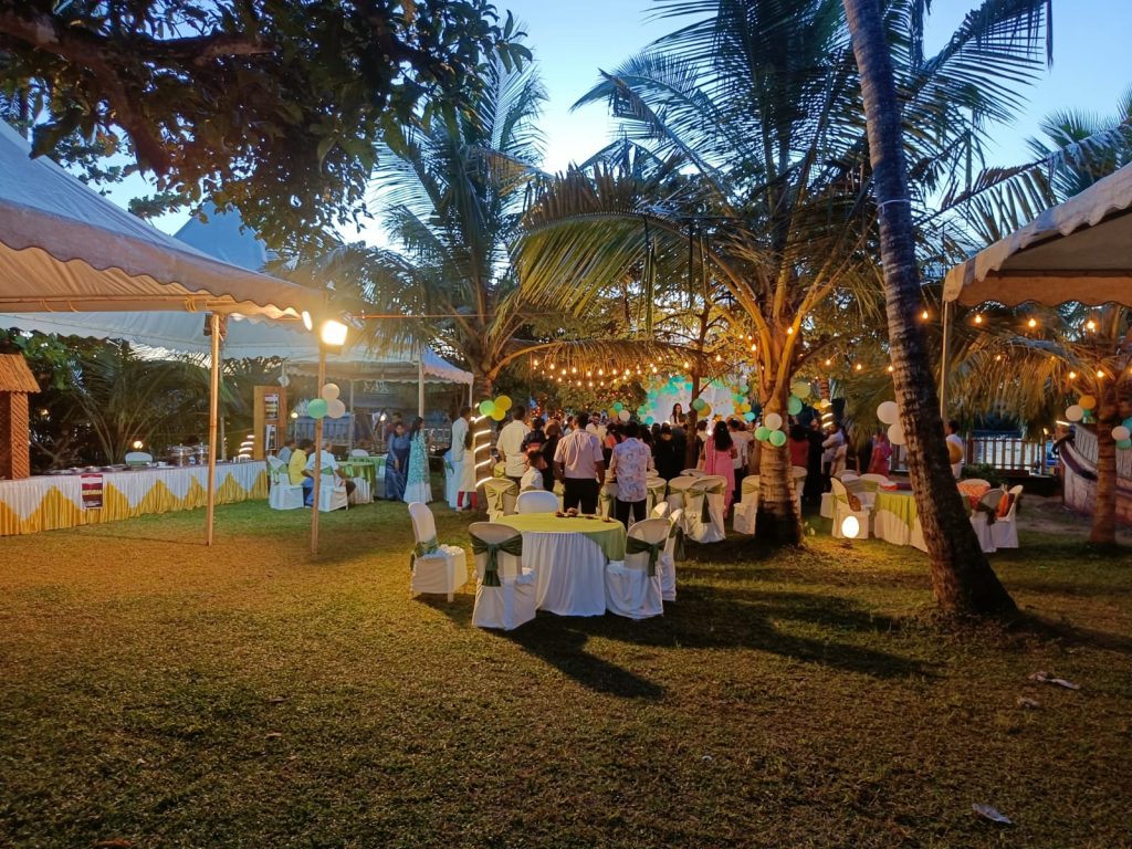 Riverine Party Space – A scenic outdoor venue by the backwaters, perfect for celebrations, gatherings, and special events in a serene natural setting.